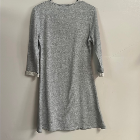 Gray V-Neck Dress - Picture 3 of 3